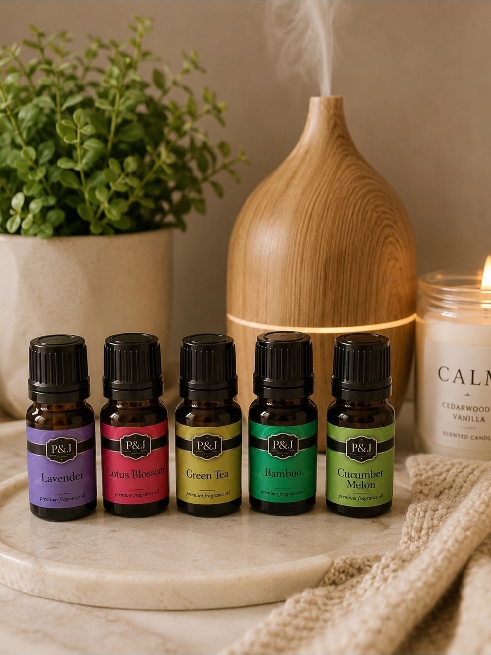 P&J Trading Essential Oils Bundle | Premium Fragrance Oil Set (5 x 10ml)